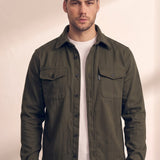 Overshirt, close-up of the upper body