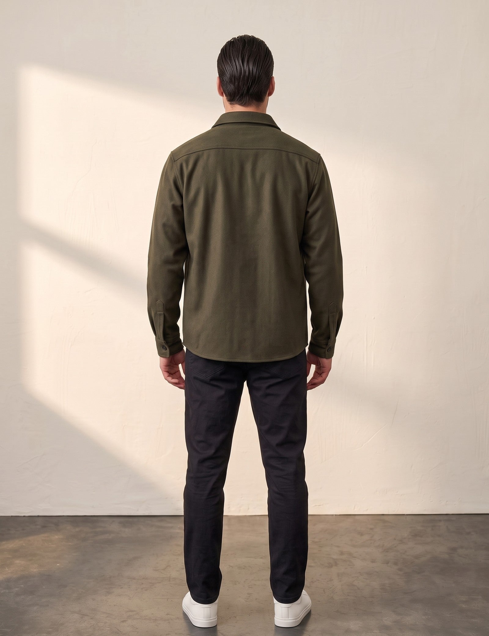 Overshirt, back view, full length