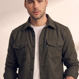 Overshirt, close-up of the upper body