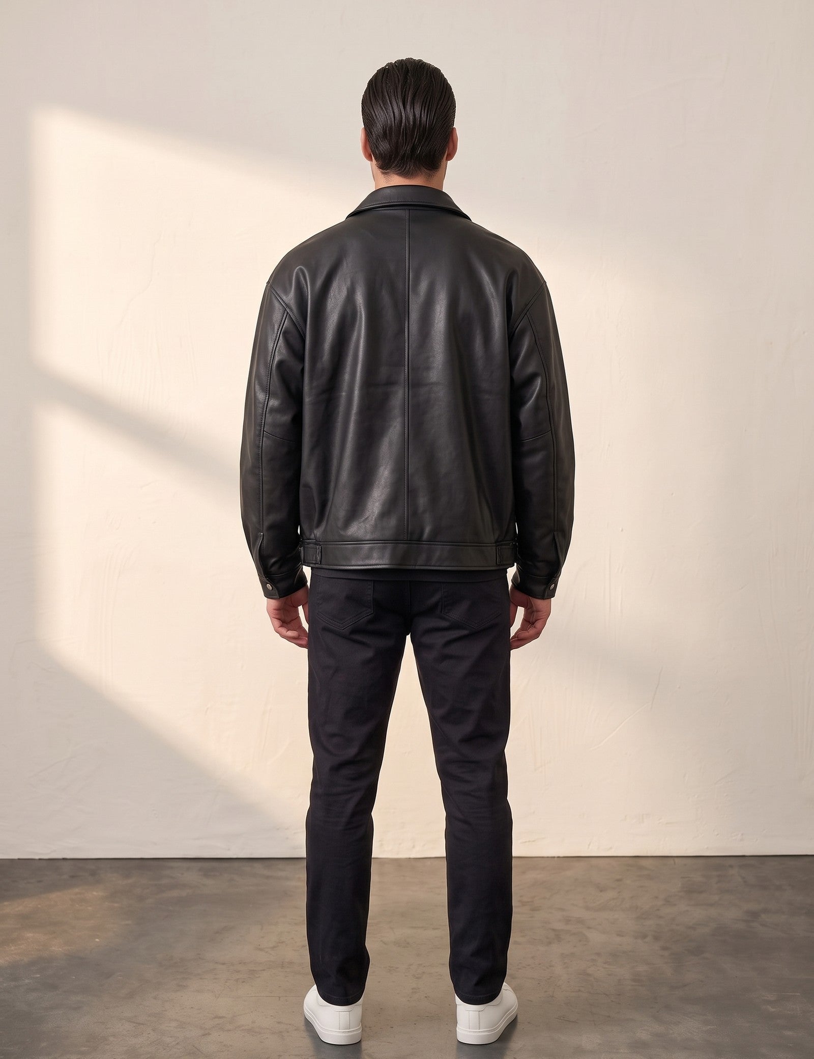 Oversized Bomber Jacket, back view, full length