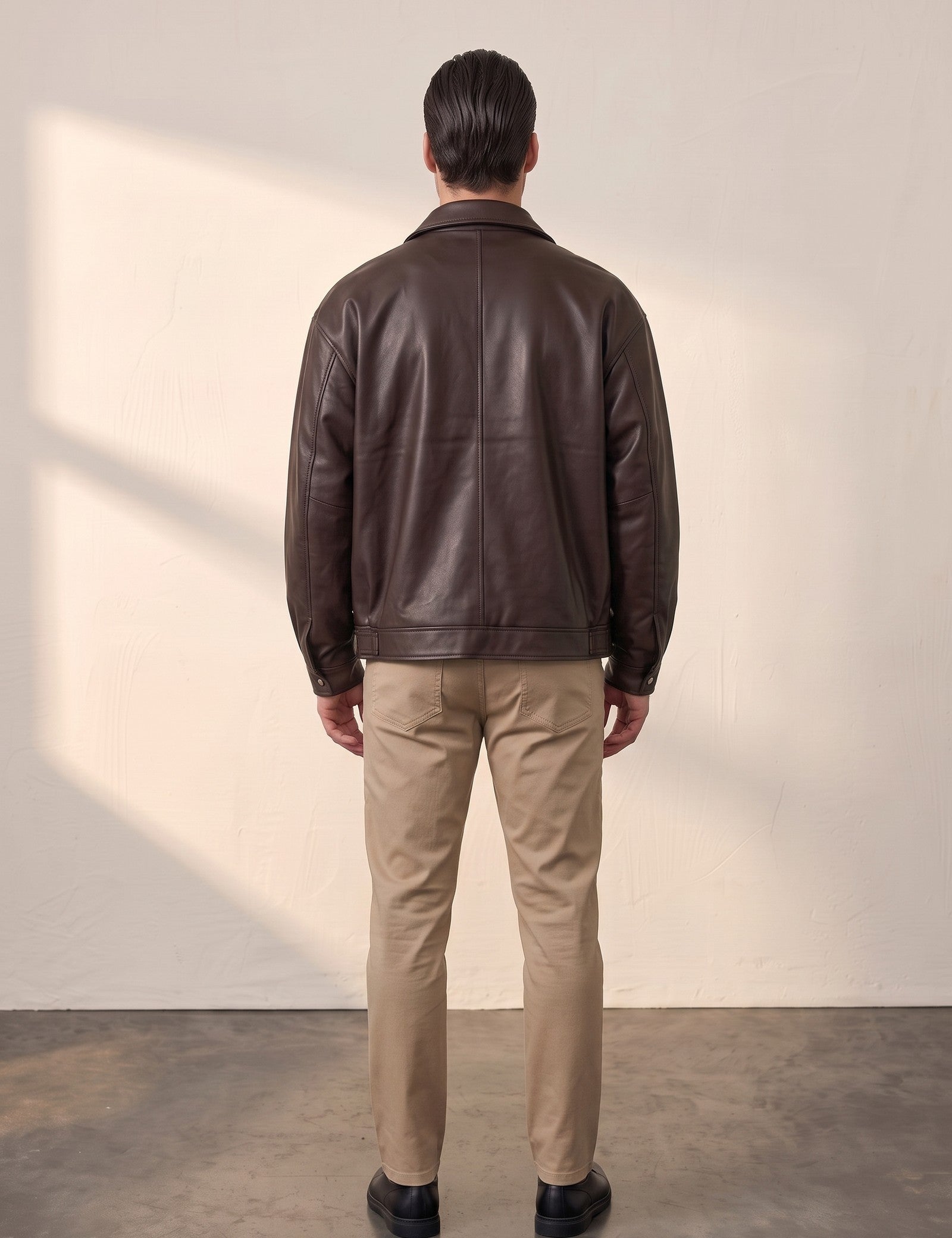 Oversized Bomber Jacket, back view, full length