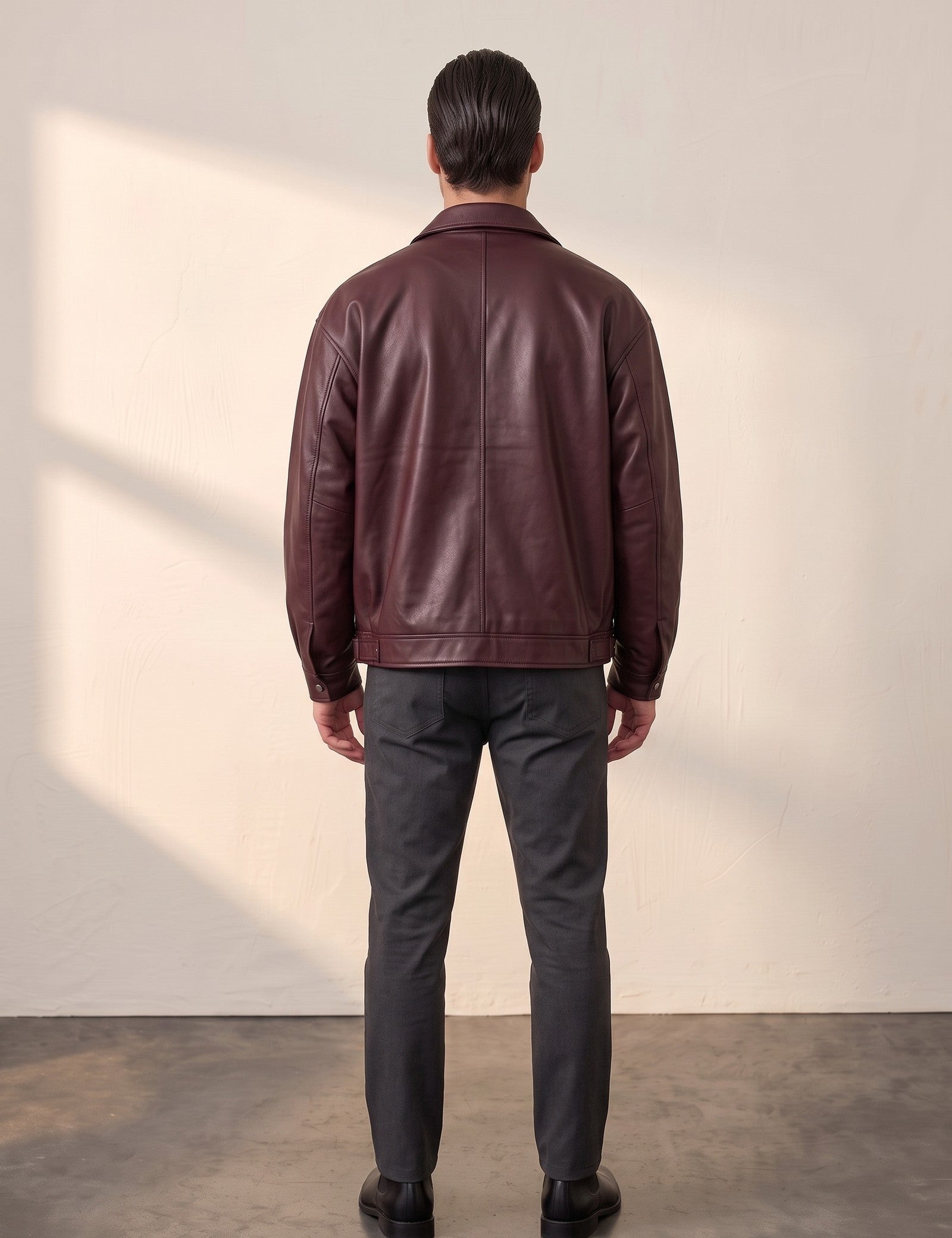 Oversized Bomber Jacket, back view, full length