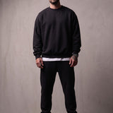 Oversized Crewneck Sweater, front view, full length