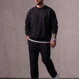 Oversized Crewneck Sweater, three-quarter view from the right, full length