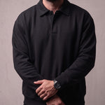 Oversized Polo Shirt, close-up of the upper body