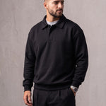 Oversized Polo Shirt, three-quarter view from the right, full length