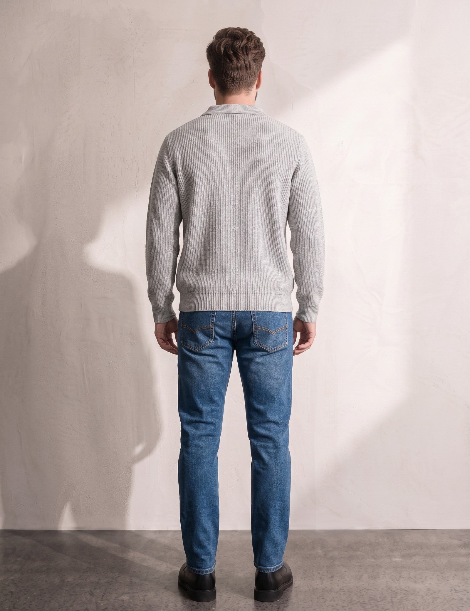 Polo Jumper, back view, full length