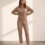 Quarter-Zip Panelled Tracksuit, side view, full length