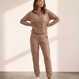 Quarter-Zip Panelled Tracksuit, side view, full length