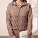 Quarter-Zip Panelled Tracksuit, close-up of the upper body