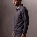 Quarter Zip Polo Sweatshirt, side view, full length