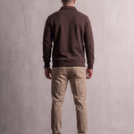 Quarter Zip Polo Sweatshirt, back view, full length