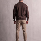 Quarter Zip Polo Sweatshirt, back view, full length