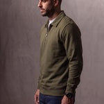 Quarter Zip Polo Sweatshirt, side view, full length