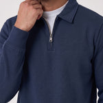 Quarter Zip Polo Sweatshirt, close-up of the upper body