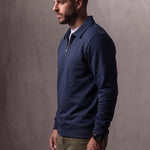 Quarter Zip Polo Sweatshirt, side view, full length