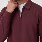 Quarter Zip Polo Sweatshirt, close-up of the upper body