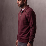 Quarter Zip Polo Sweatshirt, side view, full length