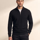 Quarter Zip Sweater, front view, full length