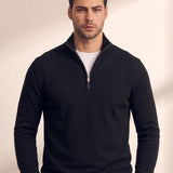 Quarter Zip Sweater, close-up of the upper body
