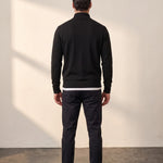 Quarter Zip Sweater, back view, full length