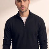 Quarter Zip Sweater, close-up of the upper body