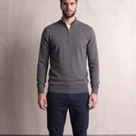 Quarter Zip Sweater, front view, full length