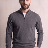 Quarter Zip Sweater, close-up of the upper body