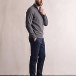 Quarter Zip Sweater, side view, full length
