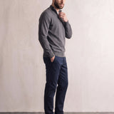 Quarter Zip Sweater, side view, full length