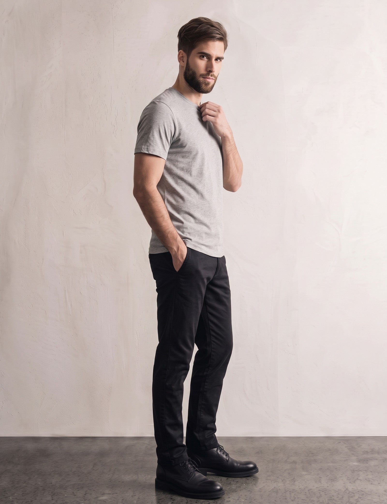 Regular T-Shirt, side view, full length