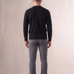 Ribbed Crewneck Sweater, back view, full length