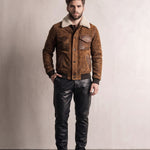 Sherpa-Lined Jacket, front view, full length
