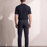 Short Sleeve Polo Shirt, back view, full length