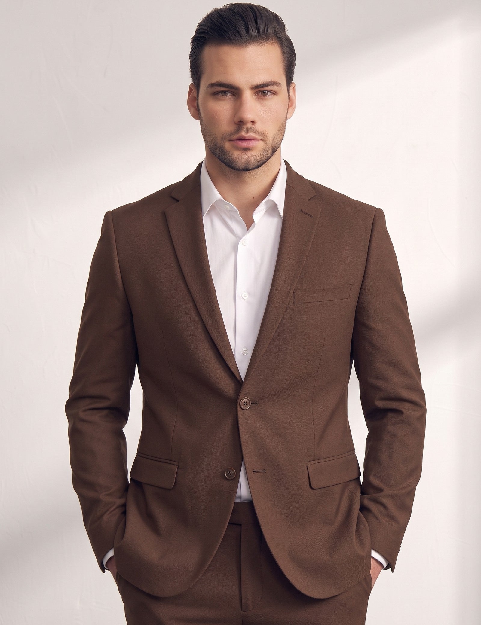 Slim Fit Suit, close-up of the upper body