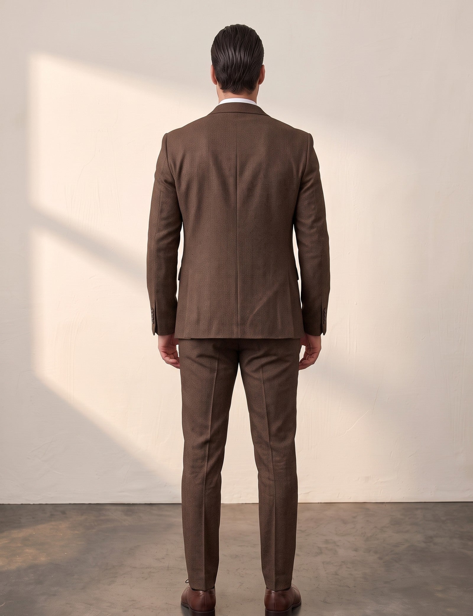 Slim Fit Suit, back view, full length