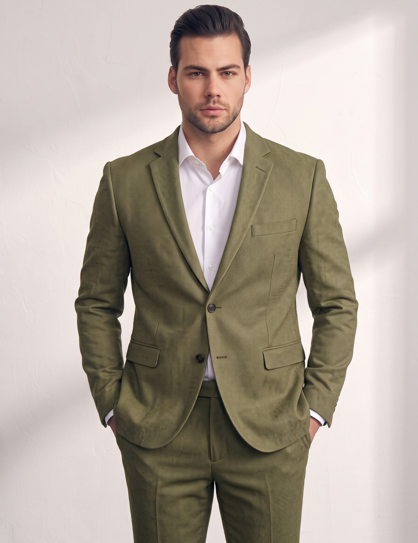 Slim Fit Suit, close-up of the upper body