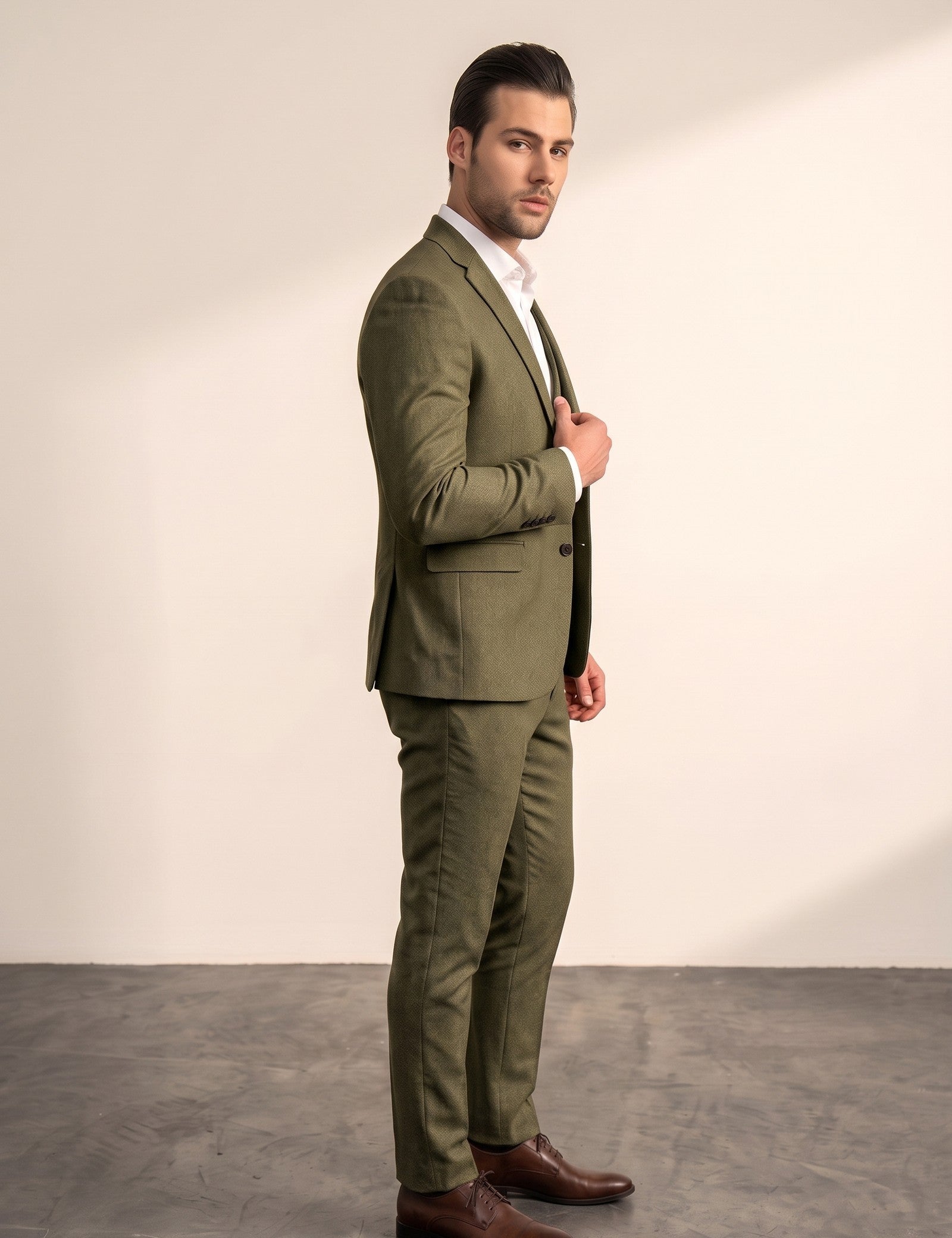 Slim Fit Suit, side view, full length