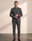 Slim Fit Suit in Dark Grey, front view, full length