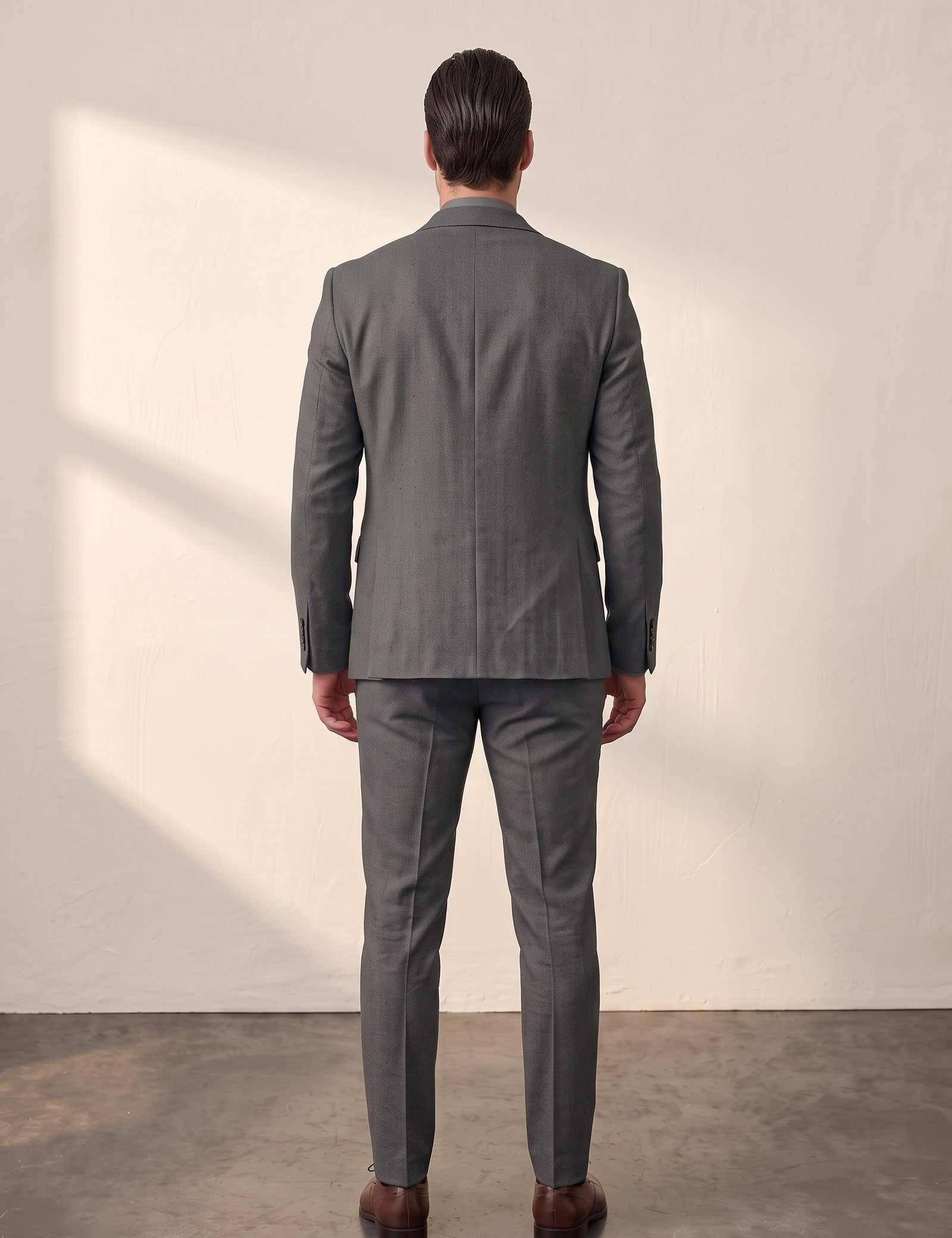 Slim Fit Suit, back view, full length