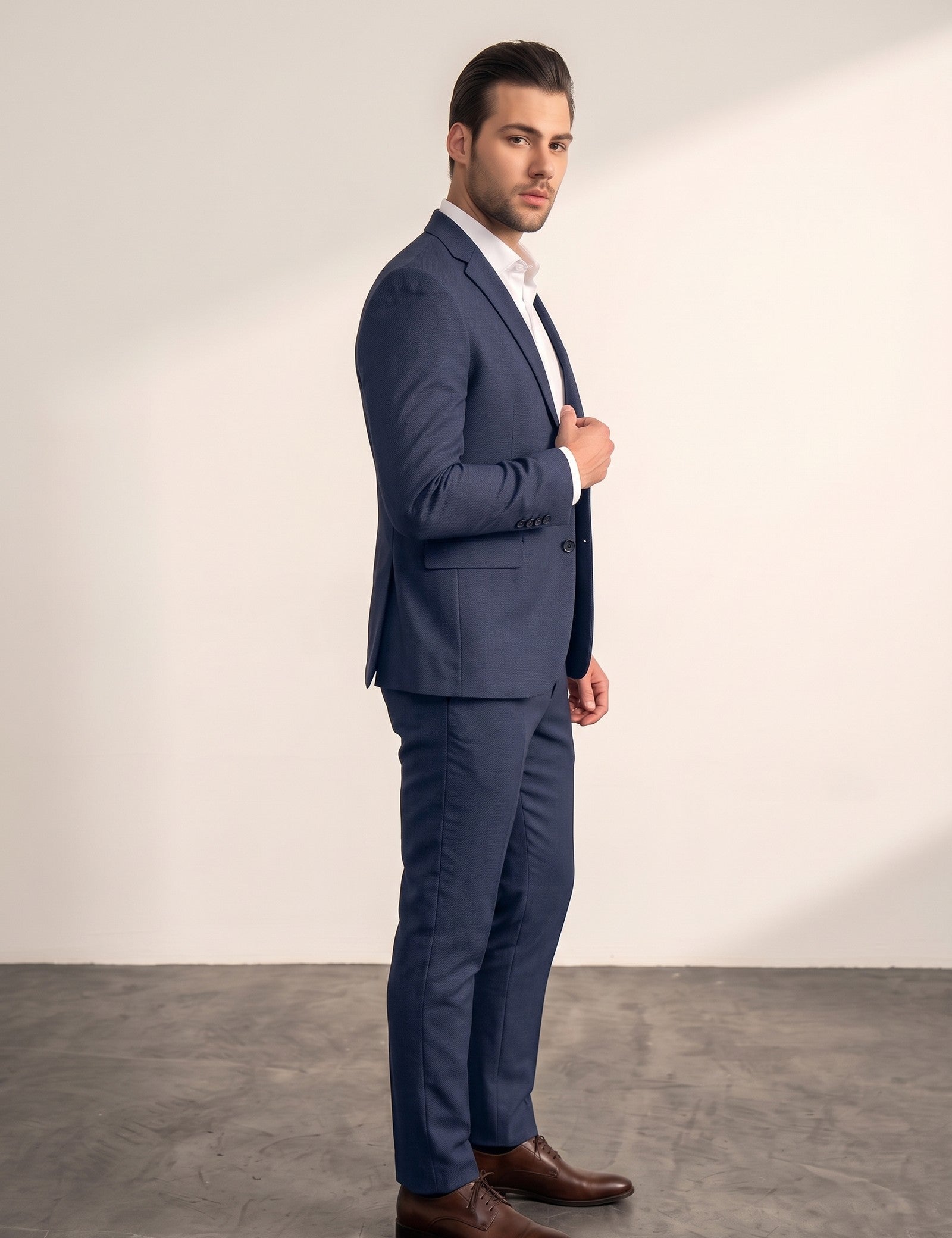 Slim Fit Suit, side view, full length