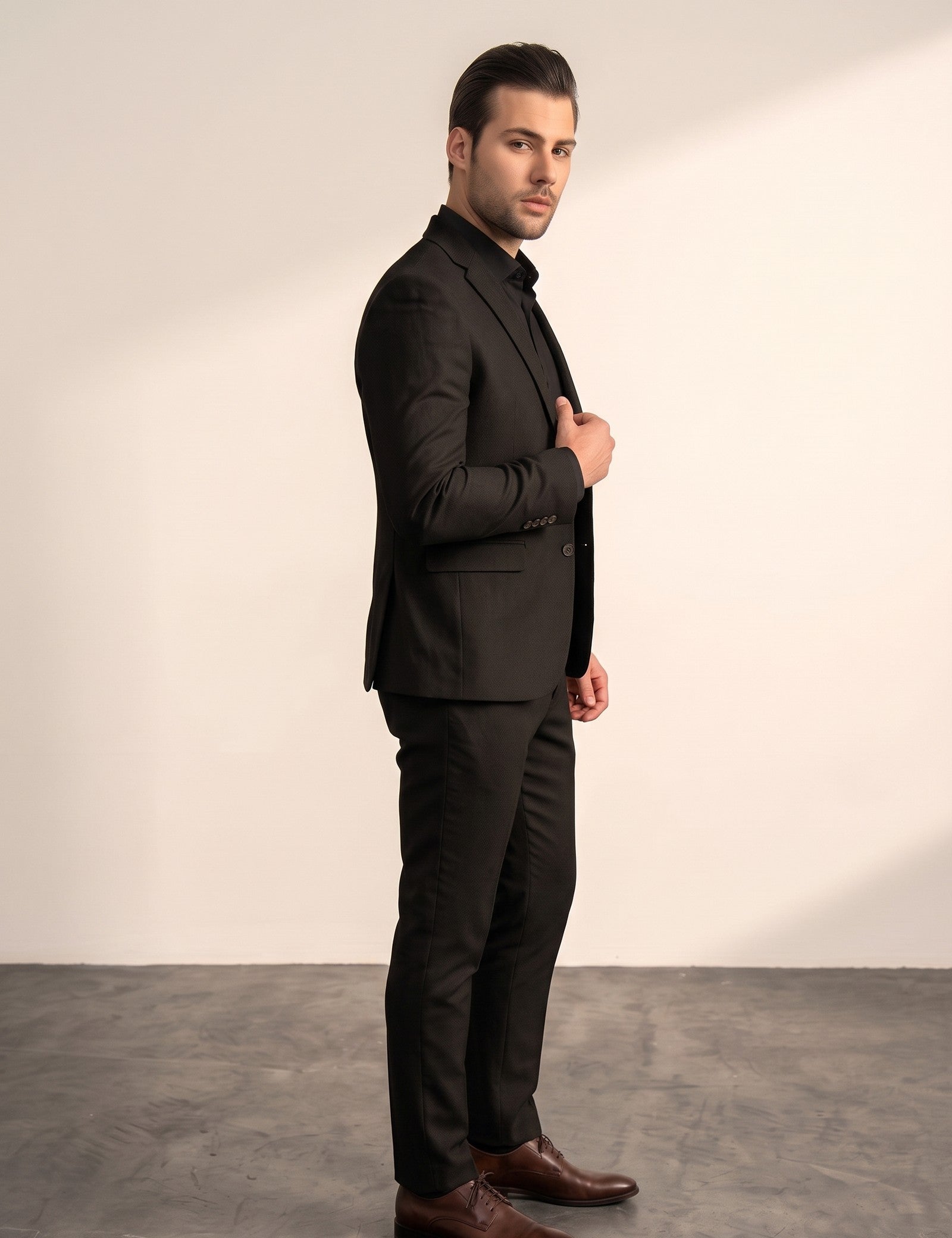Slim Fit Suit, side view, full length