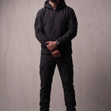 Softshell Set in Black, front view, full length