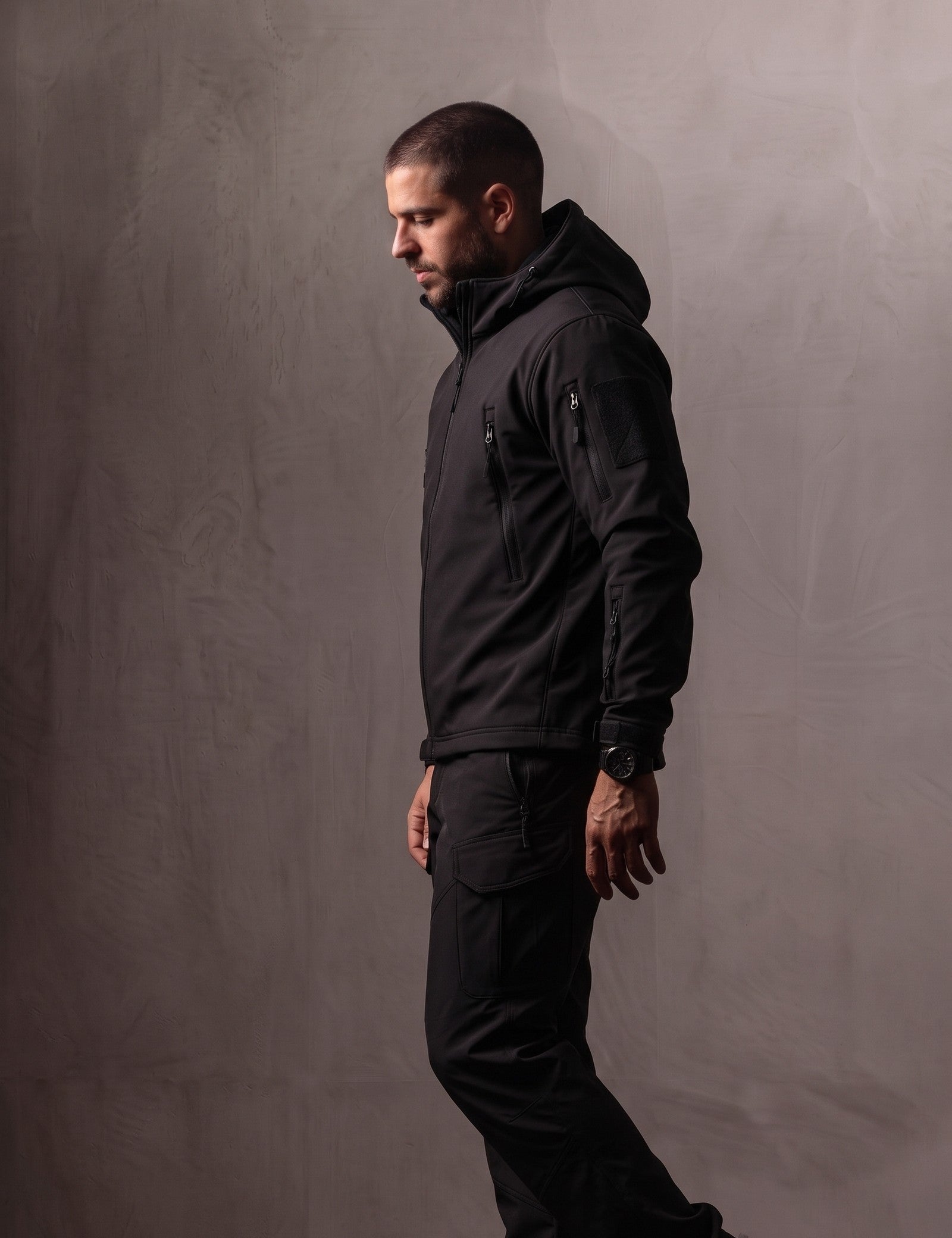Softshell Set, side view, full length
