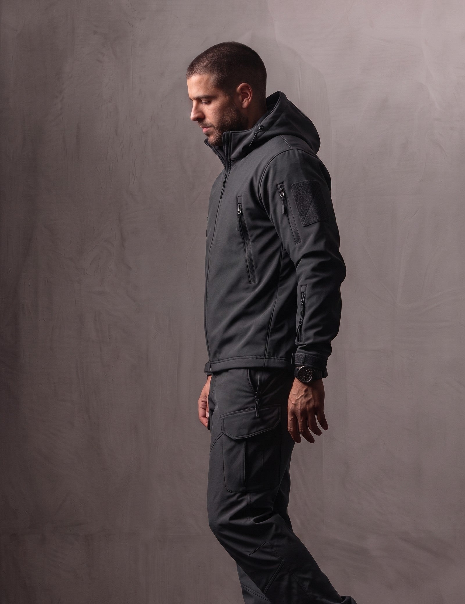 Softshell Set, side view, full length