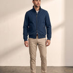 Stand Collar Bomber Jacket, front view, full length
