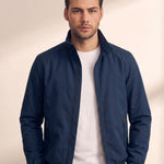 Stand Collar Bomber Jacket, close-up of the upper body
