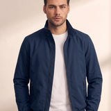 Stand Collar Bomber Jacket, close-up of the upper body