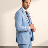 Suit, side view, full length