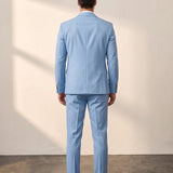 Suit, back view, full length